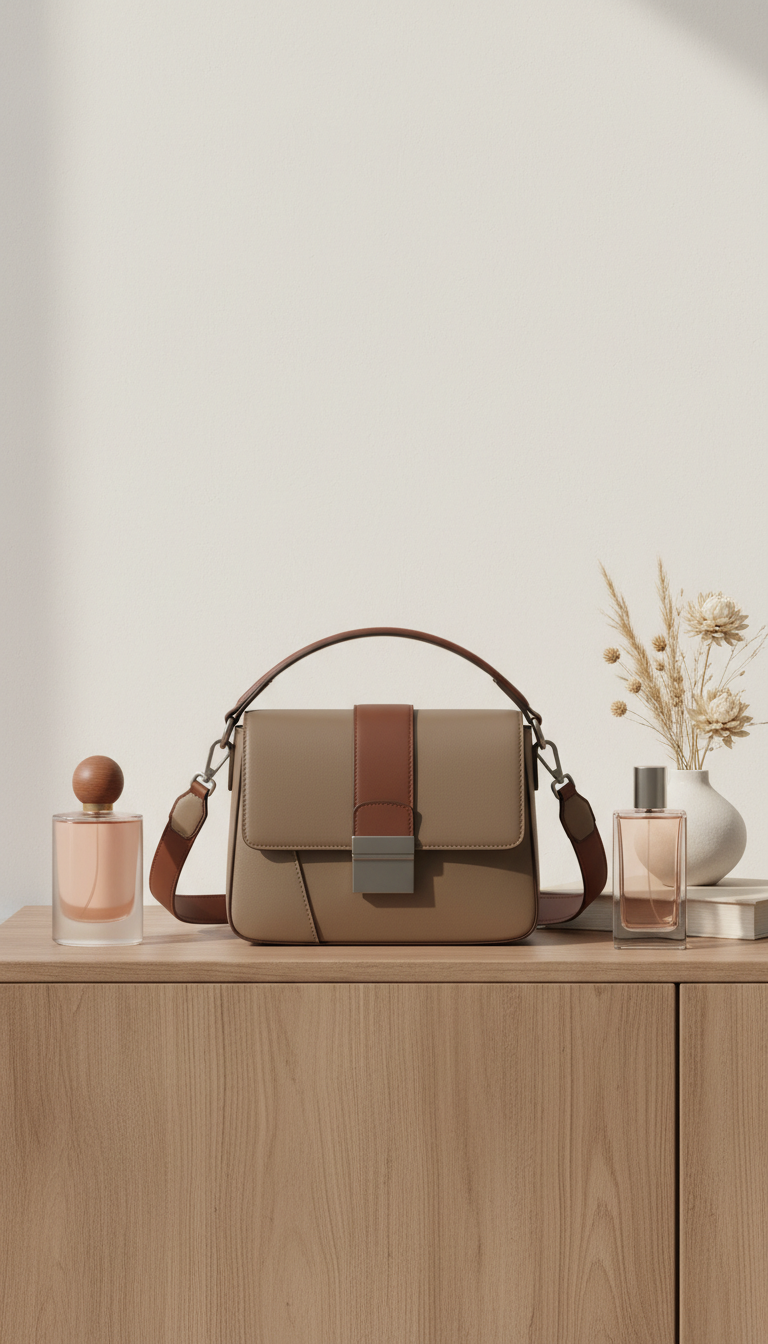 Structured crossbody in matte calfskin
