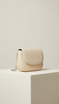 Ivory Calfskin Mini Shoulder Bag